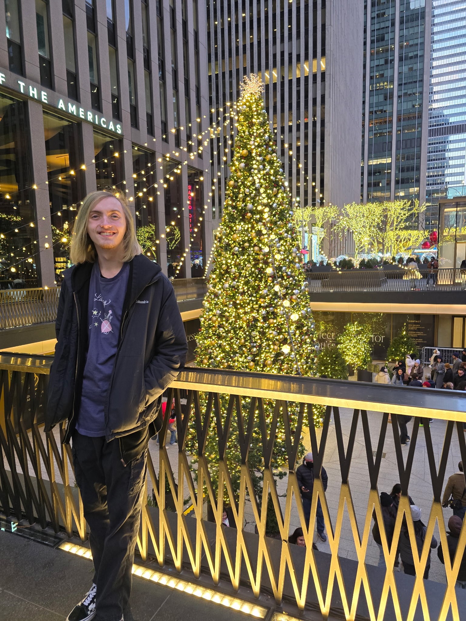 Myself infront of a Christmas tree in NYC